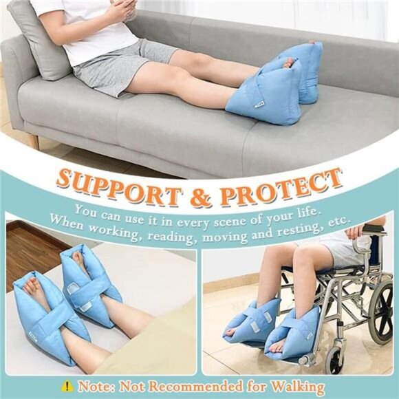 Heel Protectors Cushion Pain Relief Foot Pillow for Pressure Sores Foot Support - Picture 12 of 14